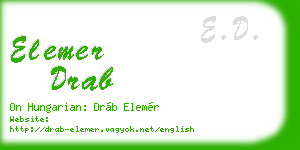 elemer drab business card